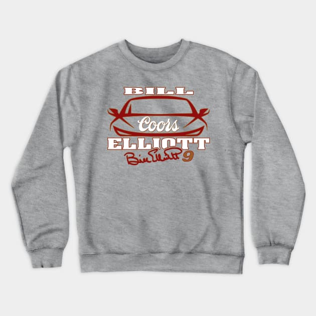 #9 Bill Elliott Fan Car Crewneck Sweatshirt by Lifeline/BoneheadZ Apparel